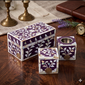 Mother of Pearl Handmade Modern Art Antique <b>Gifts</b> Set Incense Burner & Aromatherapy Diffuser for <b>Eid</b> Elegant Incense Holder Box - Product Image 1