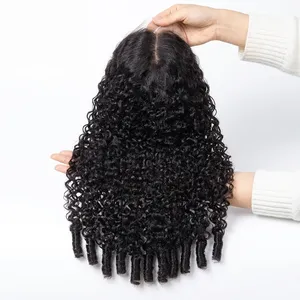 100% Unprocessed <b>Curly</b> Human Hair <b>Wig</b> Natural <b>Black</b> Kinky <b>Curly</b> Virgin Hair Full Lace Custom <b>Wig</b> - Product Image 3