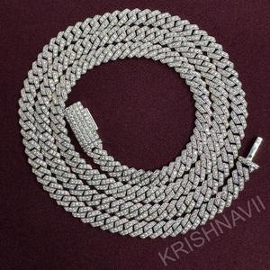 Buy Krishnavii Iced Money Bag Bail <b>Name</b> Necklace Pendant Cuban Link <b>Chain</b> Customized Men's Luxury Gold Plated Hip Hop Moissanite - Product Image 1