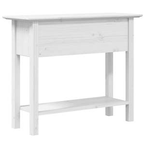 Mesa Consola Estrecha de Madera de Pino Sólido Blanco, Categoría de Producto Mesas Consola - Product Image 6