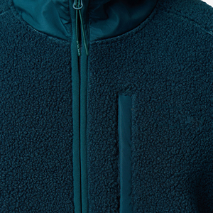 Veste polaire d'hiver pour homme 280 GSM anti-boulochage, fermeture éclair intégrale, col montant, chaude, légère, pour trekking, extérieur, décontractée, OEM, marque privée - Product Image 5