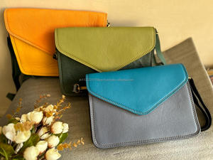 กระเป๋าสะพายข้างหนังแท้สำหรับผู้หญิงกระเป๋าถือหนังคุณภาพสูงสีสันสดใส - Product Image 4