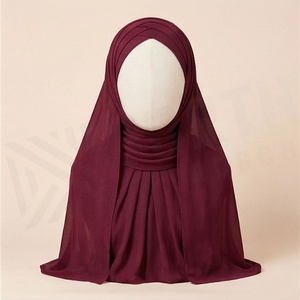 Hiyab de poliéster de color sólido para mujer, tela jersey, agradable al tacto, para uso diario, pañuelo étnico de Oriente Medio. - Product Image 4
