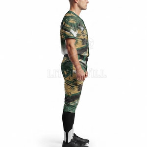 Ensemble uniforme de baseball tendance : Maillot respirant en polyester entièrement boutonné et pantalon assorti, imprimé par sublimation pour équipe sportive - Product Image 4