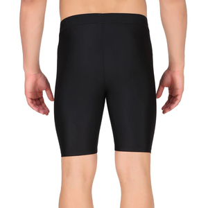 Shorts de compression noirs pour hommes, style sportif, séchage rapide, spandex, polyester, taille élastique, longueur Bermuda - Product Image 5