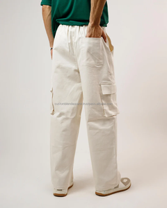 Pantalones deportivos unisex de poliéster/algodón al por mayor OEM, estilo casual, holgados, rectos, ecológicos, antiarrugas, con cordón. - Product Image 4