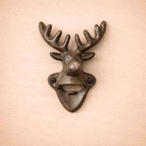 Abridor de Botellas de Hierro Fundido con Cabeza de Conejo, Diseño Animal Vintage, Agarre Fuerte, Fácil Extracción de Tapas, Decoración Rústica para Bar - Product Image 4