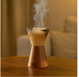 Wooden bakhoor burner Chevron pattern incense holder MOP inlay aromatherapy <b>diffuser</b> All-season aromatic burner At Best Price - Product Image 5