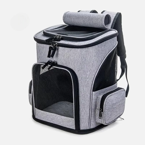 Pet <b>Backpack</b> Carrier Mesh Zipper Closure Breathable For <b>Cats</b> - Product Image 1