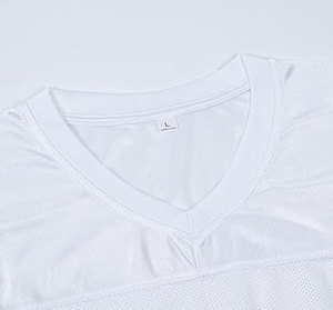 Wholesale V-Neck Short Sleeve Football Jersey Breathable Mesh Polyester Unisex Adult Regular Fit Solid Color Sport Apparel - Product Image 5