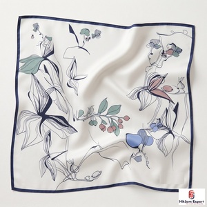 Wholesale Premium Printed Short <b>Scarf</b> Fabric OEM ODM White Label Textile Factory Custom Fashion Products Manufacturer - Product Image 4