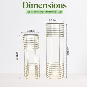 Support à fleurs en métal nordique, porte-plantes doré, support minimaliste pour plantes d'intérieur - Product Image 3