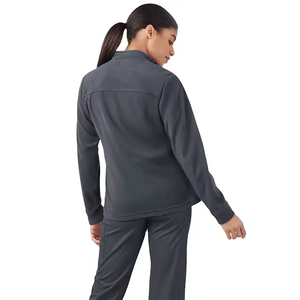 Blouse médicale à manches longues pour homme avec logo personnalisé, de haute qualité, fermeture éclair sur le devant, extensible, uniforme d'hôpital pour homme - Product Image 2