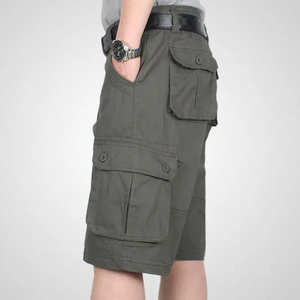 Shorts cargo pour hommes, 6 poches, en coton et fibre de bambou écologiques et respirants, Rasheed Network, industrie du Pakistan. - Product Image 2