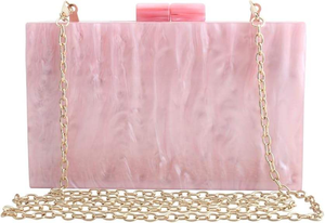 Bolso de mano de resina rosa de lujo, único y moderno, para bodas, elegante, para fiestas nupciales y de noche, para mujer, de MULTI CRAFT - Product Image 5