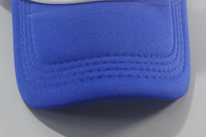 Gorra de béisbol plana de malla con logotipo bordado personalizado OEM, gorra de béisbol de esponja con cierre a presión - Product Image 4