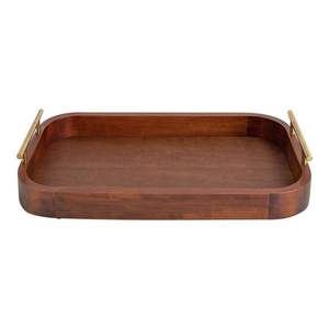 Plateau de service rectangulaire en bois d'acacia, artisanal, moderne, écologique, compatible lave-vaisselle, prix de gros, pour la maison et la cuisine - Product Image 6