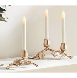 Aluminum <b>Large</b> <b>Candle</b> Stand Attractive Finished Gold Plated Heart <b>Candle</b> Holder for Restaurants, Weddings & Events Decoration - Product Image 5