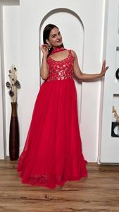 Robe Anarkali en Georgette à Paillettes Attrayante avec Dupatta, Tenue de Soirée, Prix de Gros, Vêtement Ethnique - Product Image 2