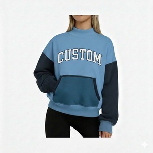 Women Casual Oversized Regular Mockneck Fleece Long Sleeve Sweatshirt Pullover Autumn Soft Loose Streetwear Fashion <b>Top</b> Daily - Product Image 4