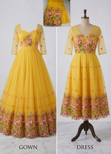 Tela de red transparente suave con bordado floral para kurtis de diseñador, lehengas y vestidos de noche de lujo, con 44 Gsm 45 - Product Image 5