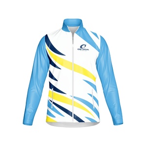 เสื้อแจ็คเก็ตผู้ชายแบบมีซิป คอตั้ง ผ้าโพลีเอสเตอร์เคลือบพิมพ์ลาย ความหนาปานกลาง ระบายอากาศได้ดี ชุดกีฬา โลโก้ด้านหน้า เหมาะสำหรับฤดูหนาว - Product Image 1