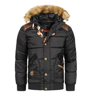Parka d'hiver pour homme, à capuche, fermeture éclair, décontractée, matelassée, avec poches longues, chaude, streetwear, service OEM - Product Image 2