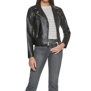 Custom Made Design Solid Color <b>Women</b> Leather <b>Jacket</b> Streetwear Hot Sale Reasonable Price <b>Women</b> Leather <b>Jacket</b> - Product Image 4