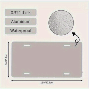 CIFbuy Plaque décorative en métal personnalisable 12x6 pouces, style plaque d'immatriculation Oklahoma Success, TikTok pour le service de retrait Temu - Product Image 3