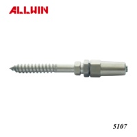 ALLWIN 5104 Collier de serrage sans sertissage en acier inoxydable pour câble métallique
