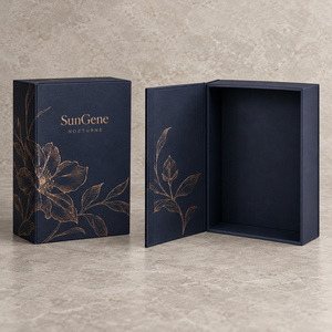 SunGene Maßgefertigte Magnetische Buch-Parfüm-Set-Box mit Kupferfolien-Logo - Product Image 4