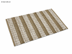 Striped Natural Jute <b>Door</b> <b>Mat</b> Handmade <b>Washable</b> Non-Slip Eco-Friendly PET Friendly for Front <b>Door</b> Hallway Porch Patio Home - Product Image 1
