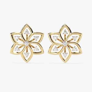 Boucles d'oreilles en forme de fleur de qualité supérieure et abordables, cadeau de luxe réfléchit pour la Saint-Valentin ou Noël, pour la vente à l'exportation - Product Image 2