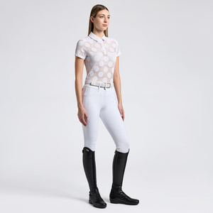 High Quality 4way Stretch Horse Riding Equestrian Shirt Top <b>Base</b> <b>Layer</b> Competition Show Shirt Polo in Soft Feel Technical Fabric - Product Image 2