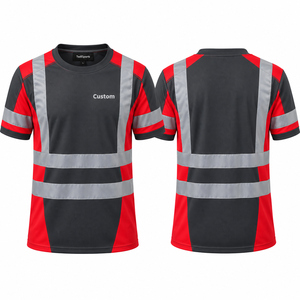 Men's <b>Hi</b> <b>Vis</b> Safety <b>T</b> <b>Shirt</b> Short Sleeve Reflective Workwear Construction Work <b>Shirt</b> High Visibility Safety - Product Image 1