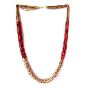 Collar de Lujo con Cuentas de Vidrio Artesanales Indias, Joyería de Fusión Elegante, Diseño Personalizado, para Compromiso, Boda, Fiesta, Moda - Product Image 3