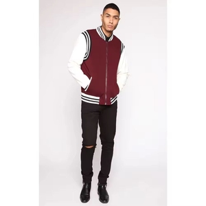 Custom Letterman Varsity <b>Jacket</b> Premium Wool Blend PU <b>Leather</b> Sleeves Embroidered Varsity Bomber <b>Jacket</b> OEM Private Label - Product Image 2