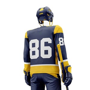 Latest OEM Custom Premium Quality Unisex Printed Ice Hockey Uniform Sets 100% Polyester Quick Dry Breathable Custom Team Name - Product Image 2