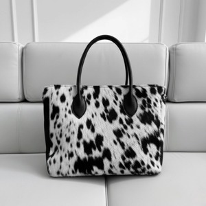 Bolso Tote de Cuero Vacuno Auténtico con Cremallera, Estilo Vintage, Gran Capacidad, para Viaje - Product Image 1