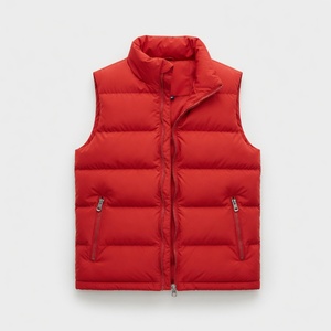 Sleeveless Winter Jackets Custom logo Cotton Puffer Vest Winter Windproof Mens Vest Puffer Crop Puffer Vest Men - Product Image 1
