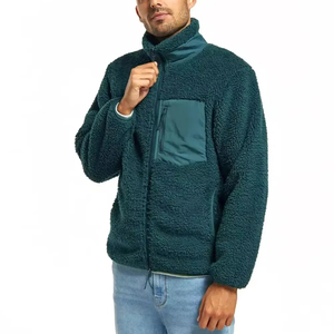 2026 Newest Arrival <b>Thick</b> <b>Fleece</b> <b>Jacket</b> Zipper Closure Windproof Winter Outerwear Solid Color Sherpa Lining Sherpa <b>Jackets</b> - Product Image 1