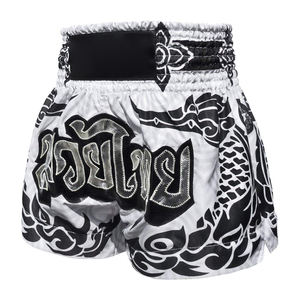 Shorts de boxe Muay Thai haut de gamme, shorts d'entraînement en satin personnalisés, style thaïlandais, unisexe, vêtements de sport d'arts martiaux, OEM - Product Image 6