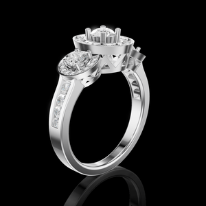 Anillo de Compromiso Unisex con Diamante Sintético Cultivado en Laboratorio, Corte Brillante Redondo, Color E, Certificado EGL, Chapado en Plata 925, de Lujo, Marca Aurum Diam - Product Image 2