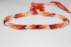 Ópalo de fuego natural mexicano, cuentas Rondelle facetadas, Ópalo de fuego cortado a máquina para la fabricación de joyas - Product Image 3