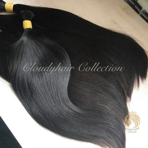 100% Double Drawn Brazilian Virgin Remy Human Hair Extensions Silky Straight Wave Bulk - Product Image 3