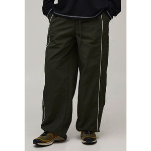 <b>Men's</b> Black Straight Fit Track Pants with White Side Stripe Elastic Waist Drawstring Casual <b>Joggers</b> Autumn Wear - Product Image 1