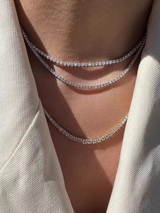 Collier Hip Hop en Moissanite de Qualité Exceptionnelle, Plaqué Or Argent 925, Bijou de Luxe pour Mariage, Fiançailles, Cadeau - Product Image 3