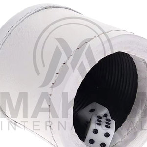 Wholesale Custom Board Game Set Original Leather Box <b>Dice</b> Cup With Dices Faux Leather <b>dice</b> cup - Product Image 5