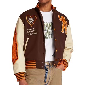 High Quality Embroidered Varsity <b>Leather</b> <b>Jacket</b> Men Custom College Letterman Fashion OEM ODM Sample Service Available - Product Image 5