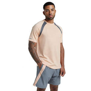 Jaffico International Men's Cotton Color Blocking Skulls Pattern <b>Knitted</b> Streetwear T-Shirt Shorts <b>Set</b> Quick Dry Casual Summer - Product Image 4